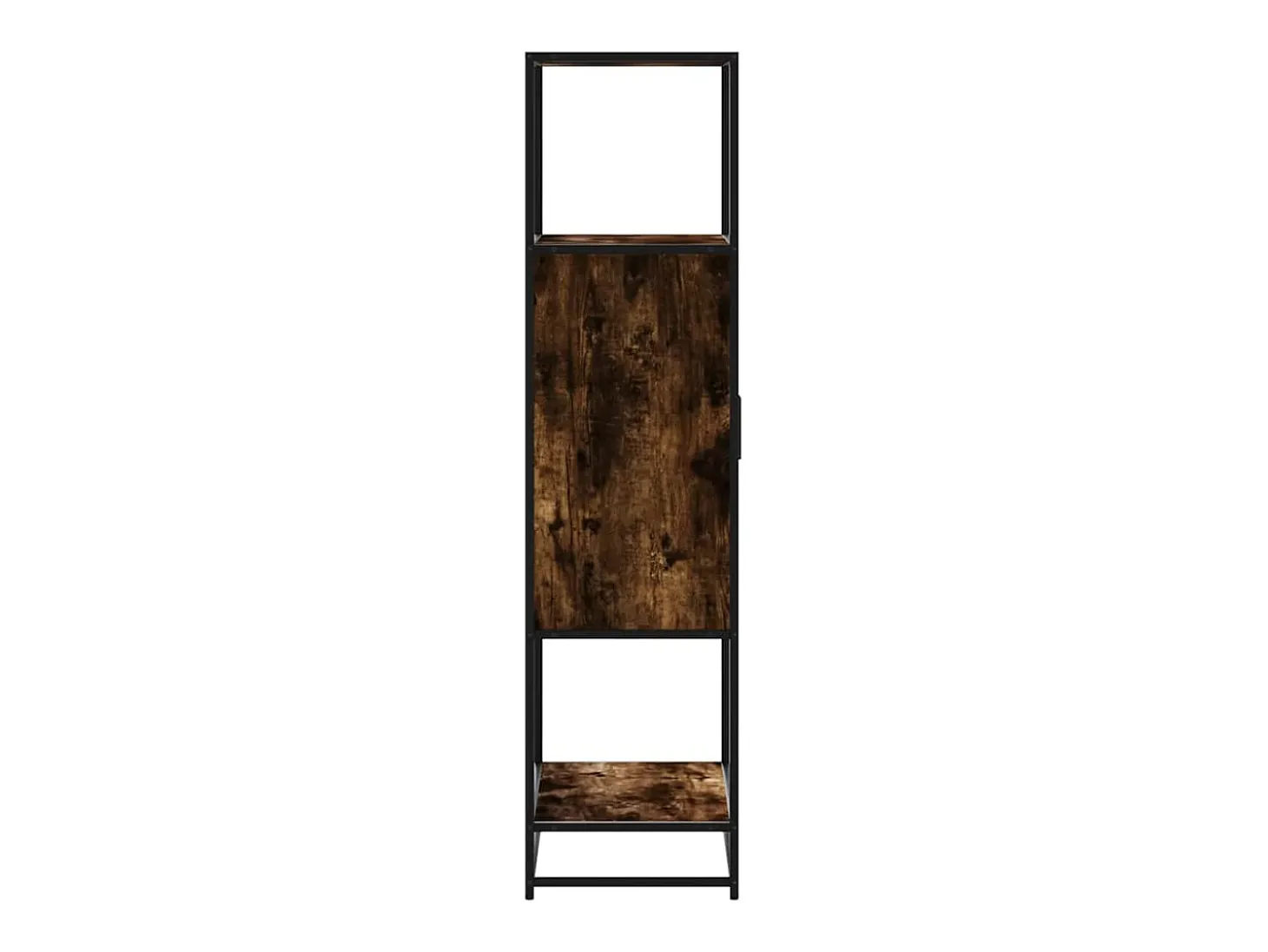 Aparador alto roble ahumado 68x35x139 cm madera contrachapada metal