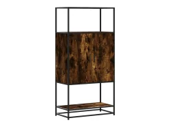 Aparador alto roble ahumado 68x35x139 cm madera contrachapada metal