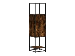 Aparador alto roble ahumado 35,5x35x139 cm madera contrachapada metal