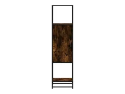 Aparador alto roble ahumado 35,5x35x139 cm madera contrachapada metal