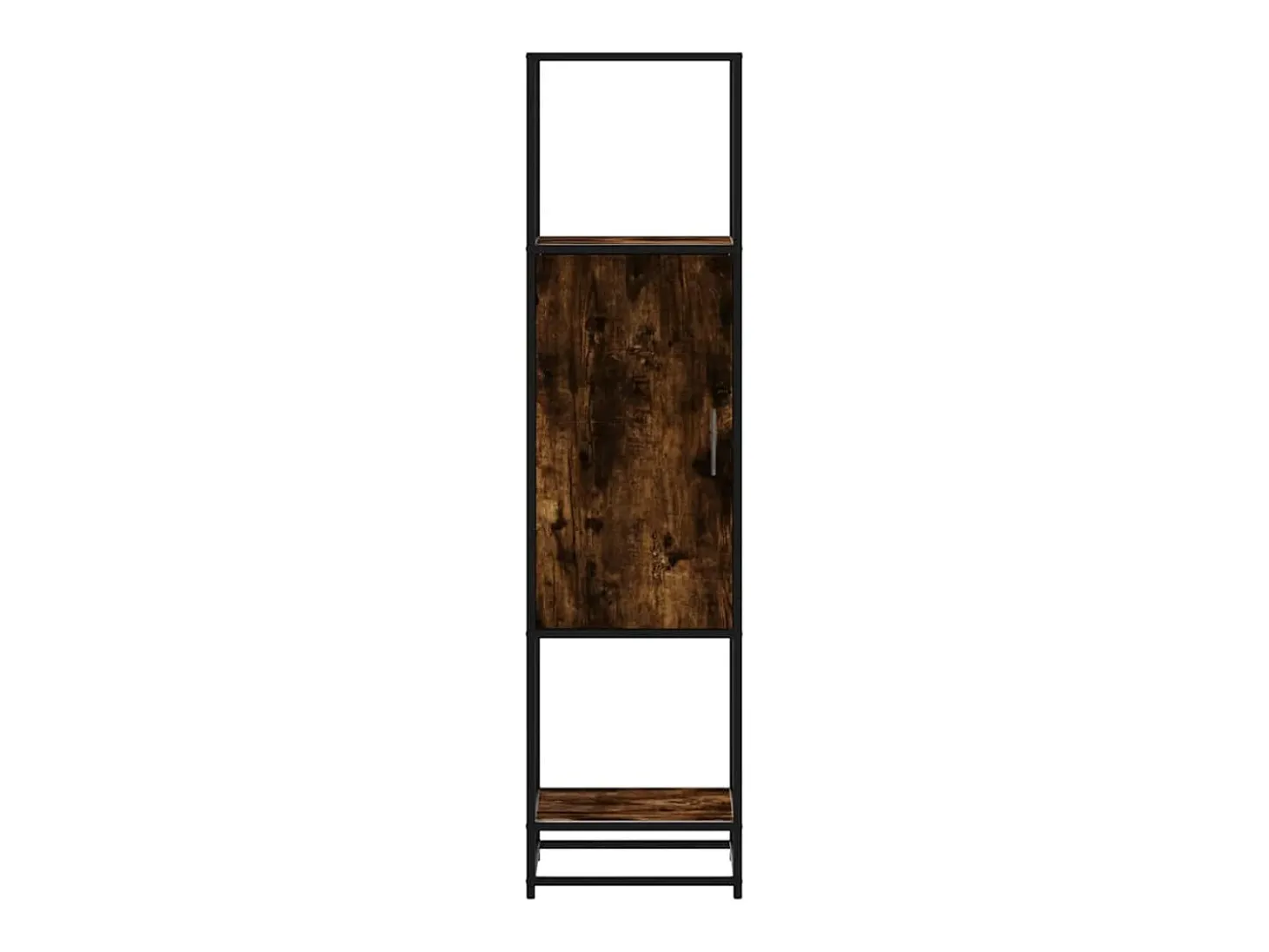 Aparador alto roble ahumado 35,5x35x139 cm madera contrachapada metal