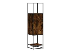 Aparador alto roble ahumado 35,5x35x139 cm madera contrachapada metal