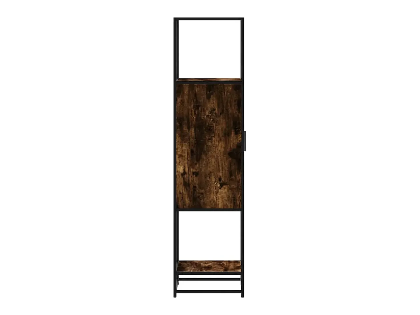 Aparador alto roble ahumado 35,5x35x139 cm madera contrachapada metal