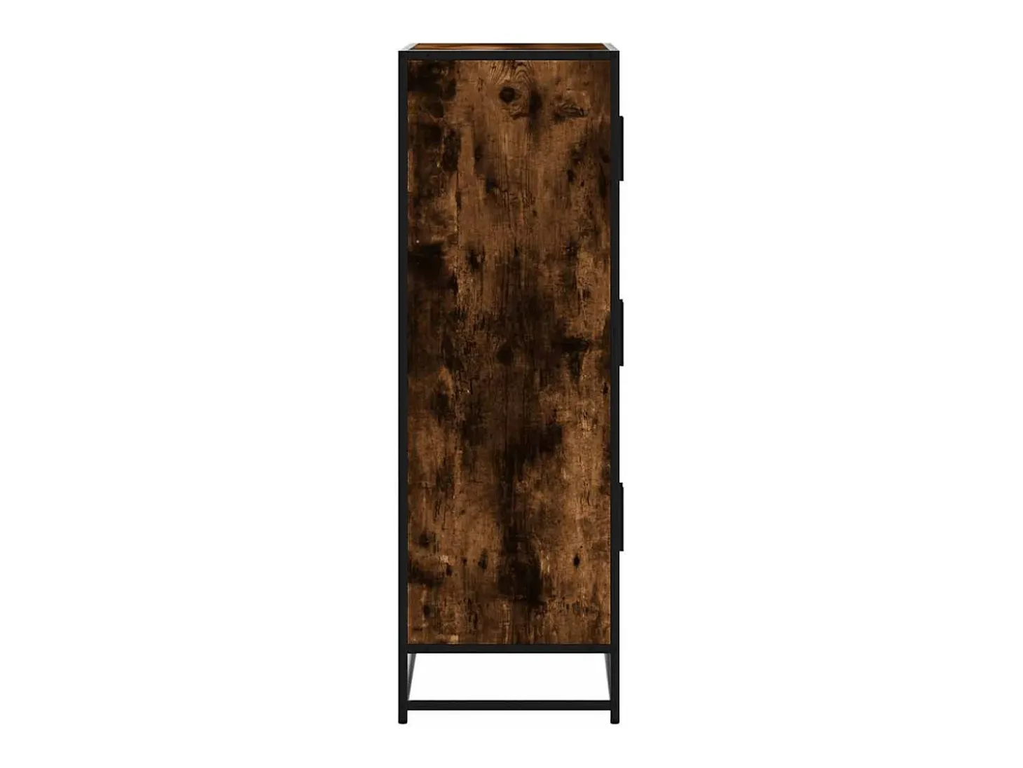 Aparador alto roble ahumado 68x35x106,5 cm madera contrachapada metal