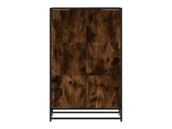 Aparador alto roble ahumado 68x35x106,5 cm madera contrachapada metal