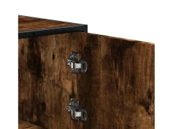 Aparador alto roble ahumado 68x35x106,5 cm madera contrachapada metal