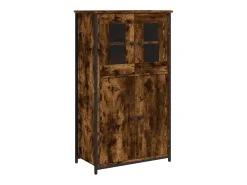 Aparador alto roble ahumado 62x32x106,5 cm madera de ingeniería