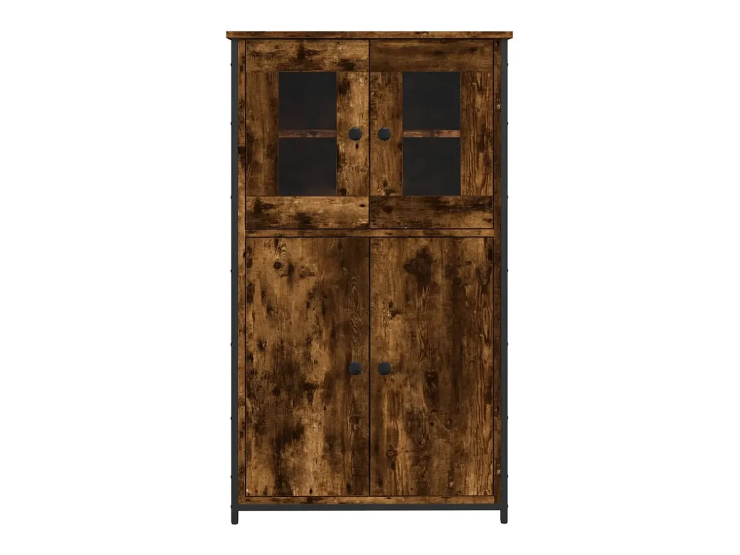 Aparador alto roble ahumado 62x32x106,5 cm madera de ingeniería