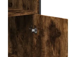 Aparador alto roble ahumado 79,5x35,5x137,5 cm madera de ingeniería