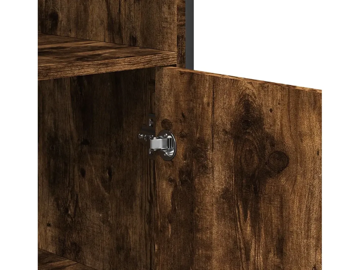 Aparador alto roble ahumado 79,5x35,5x137,5 cm madera de ingeniería