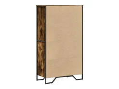 Aparador alto roble ahumado 79,5x35,5x137,5 cm madera de ingeniería