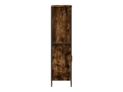 Aparador alto roble ahumado 79,5x35,5x137,5 cm madera de ingeniería