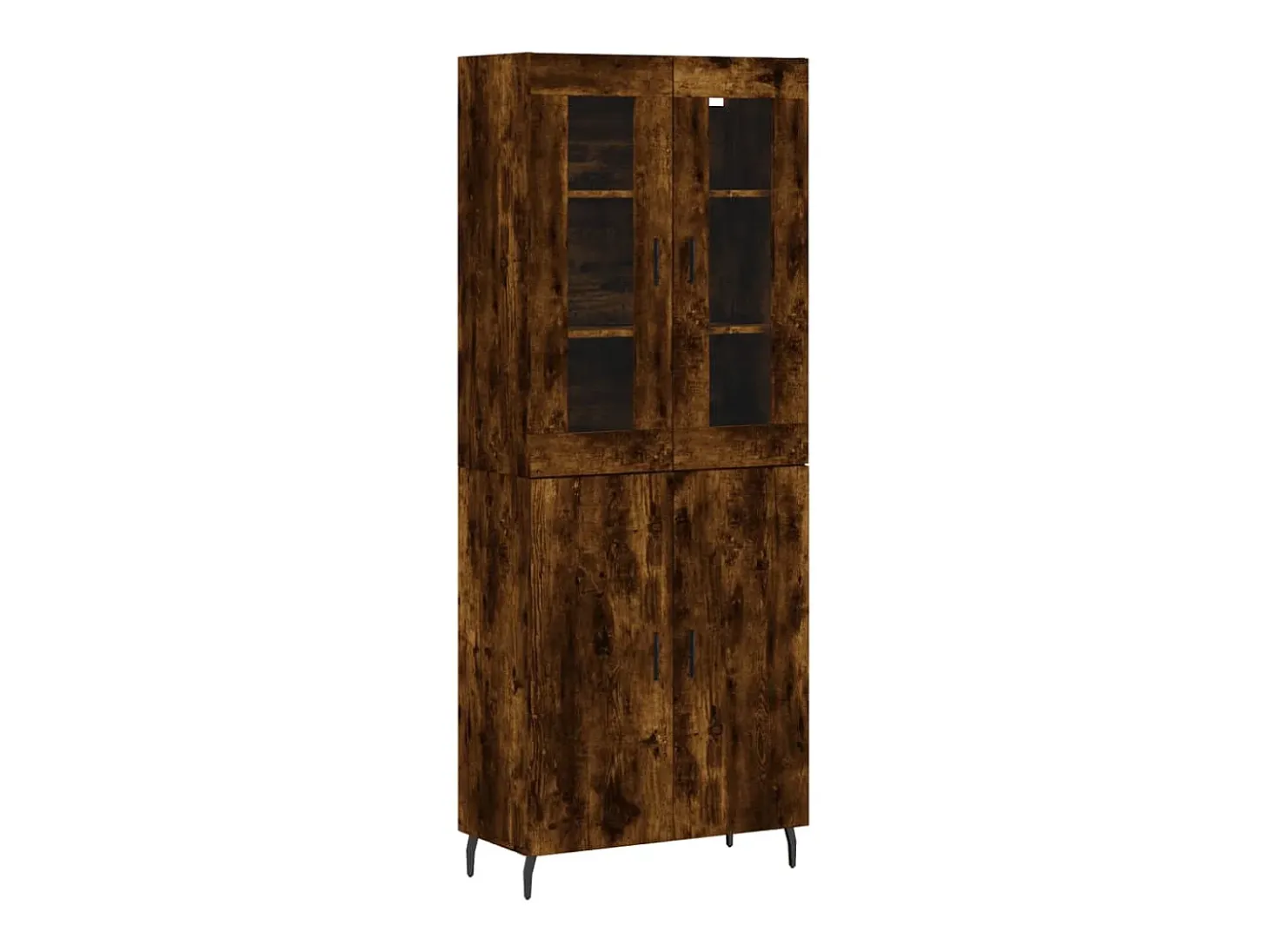 Aparador alto Roble ahumado 69,5x34x180 cm Madera de ingeniería