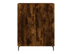 Aparador alto Roble ahumado 69,5x34x180 cm Madera de ingeniería