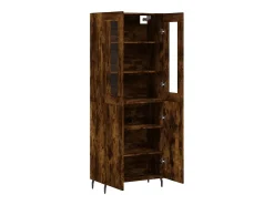Aparador alto Roble ahumado 69,5x34x180 cm Madera de ingeniería