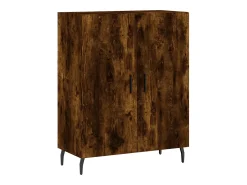 Aparador alto Roble ahumado 69,5x34x180 cm Madera de ingeniería