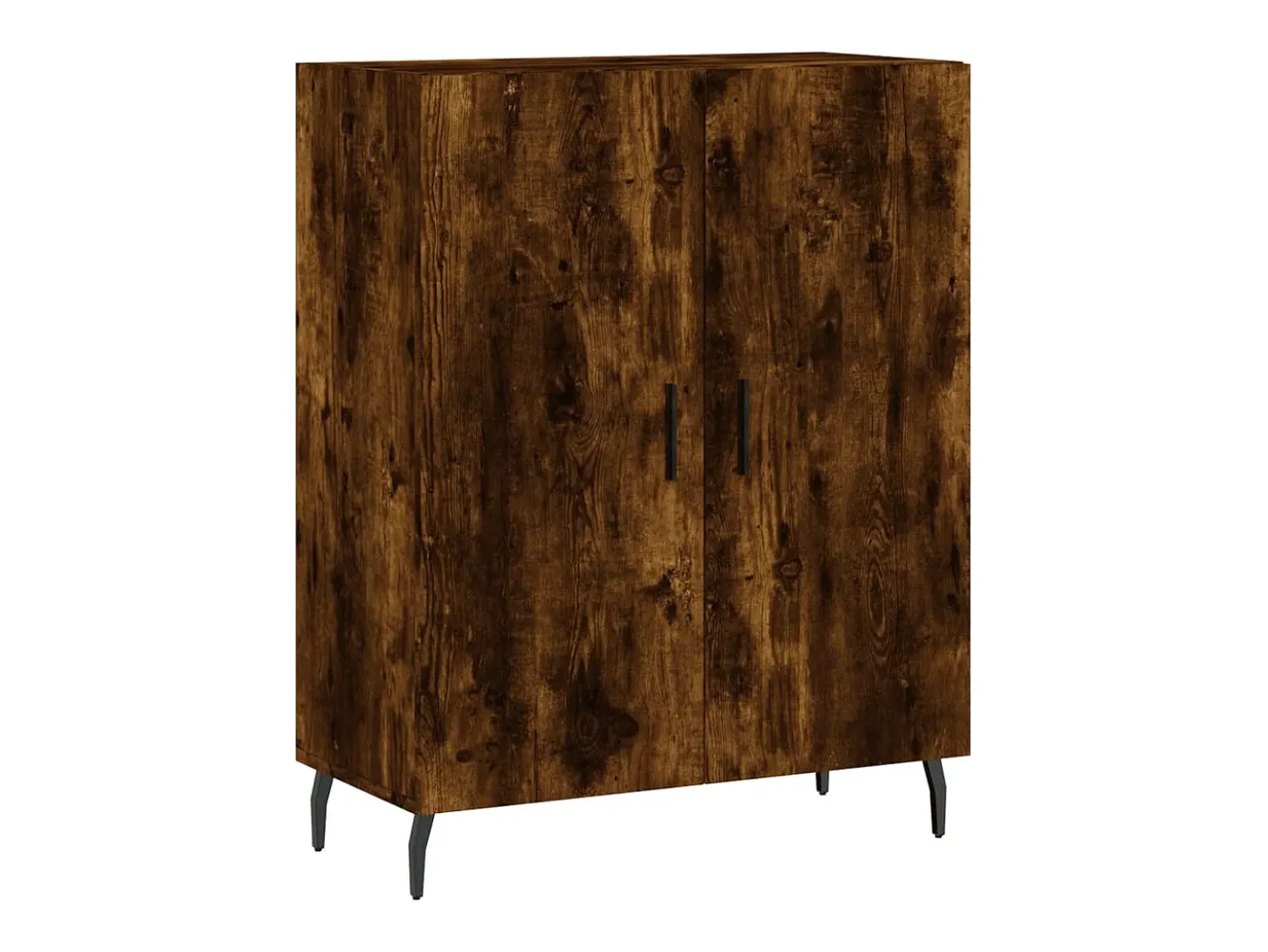 Aparador alto Roble ahumado 69,5x34x180 cm Madera de ingeniería