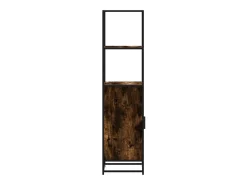 Aparador alto roble ahumado 35,5x35x139 cm madera contrachapada metal