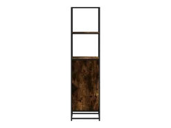 Aparador alto roble ahumado 35,5x35x139 cm madera contrachapada metal