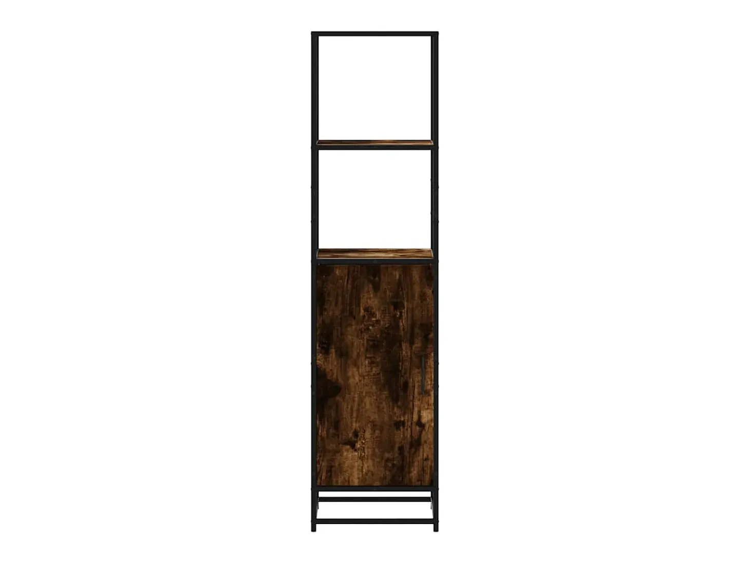 Aparador alto roble ahumado 35,5x35x139 cm madera contrachapada metal