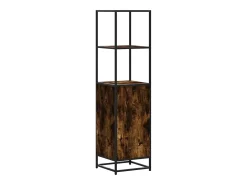 Aparador alto roble ahumado 35,5x35x139 cm madera contrachapada metal