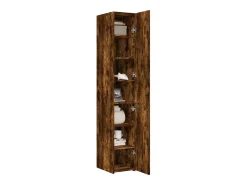 Aparador alto roble ahumado 30x42,5x185 cm madera de ingeniería