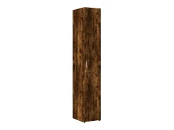 Aparador alto roble ahumado 30x42,5x185 cm madera de ingeniería