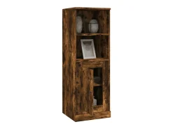 Aparador alto roble ahumado 36x35,5x103,5 cm madera de ingeniería