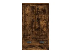 Aparador alto roble ahumado 60x35,5x103,5 cm madera de ingeniería