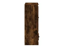 Aparador alto roble ahumado 60x35,5x103,5 cm madera de ingeniería