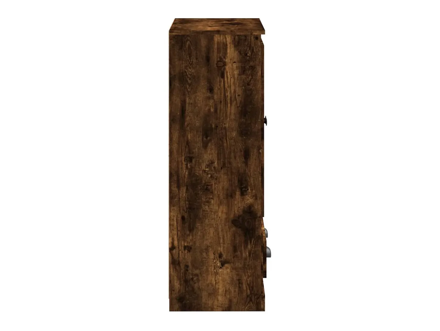 Aparador alto roble ahumado 60x35,5x103,5 cm madera de ingeniería