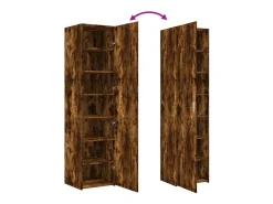 Aparador alto roble ahumado 45x42,5x185 cm madera de ingeniería