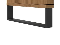 Aparador alto roble craft 60x36x110 cm madera de ingeniería