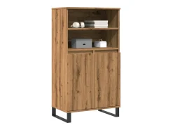 Aparador alto roble craft 60x36x110 cm madera de ingeniería
