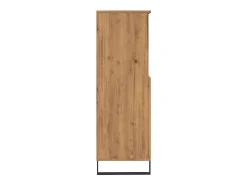Aparador alto roble craft 60x36x110 cm madera de ingeniería