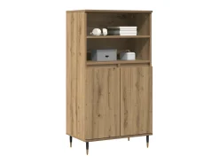 Aparador alto roble craft 60x36x110 cm madera de ingeniería