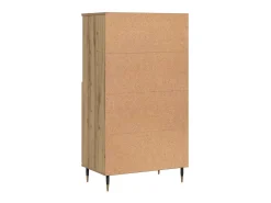 Aparador alto roble craft 60x36x110 cm madera de ingeniería