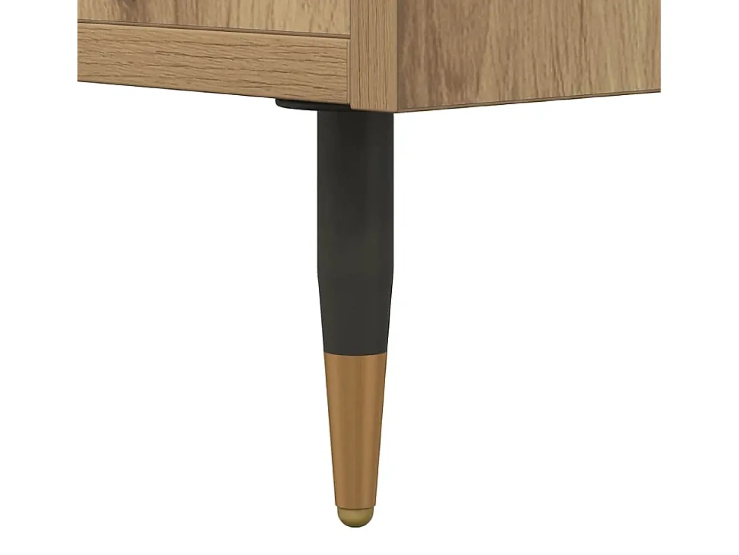 Aparador alto roble craft 60x36x110 cm madera de ingeniería