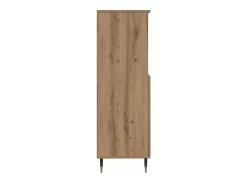 Aparador alto roble craft 60x36x110 cm madera de ingeniería