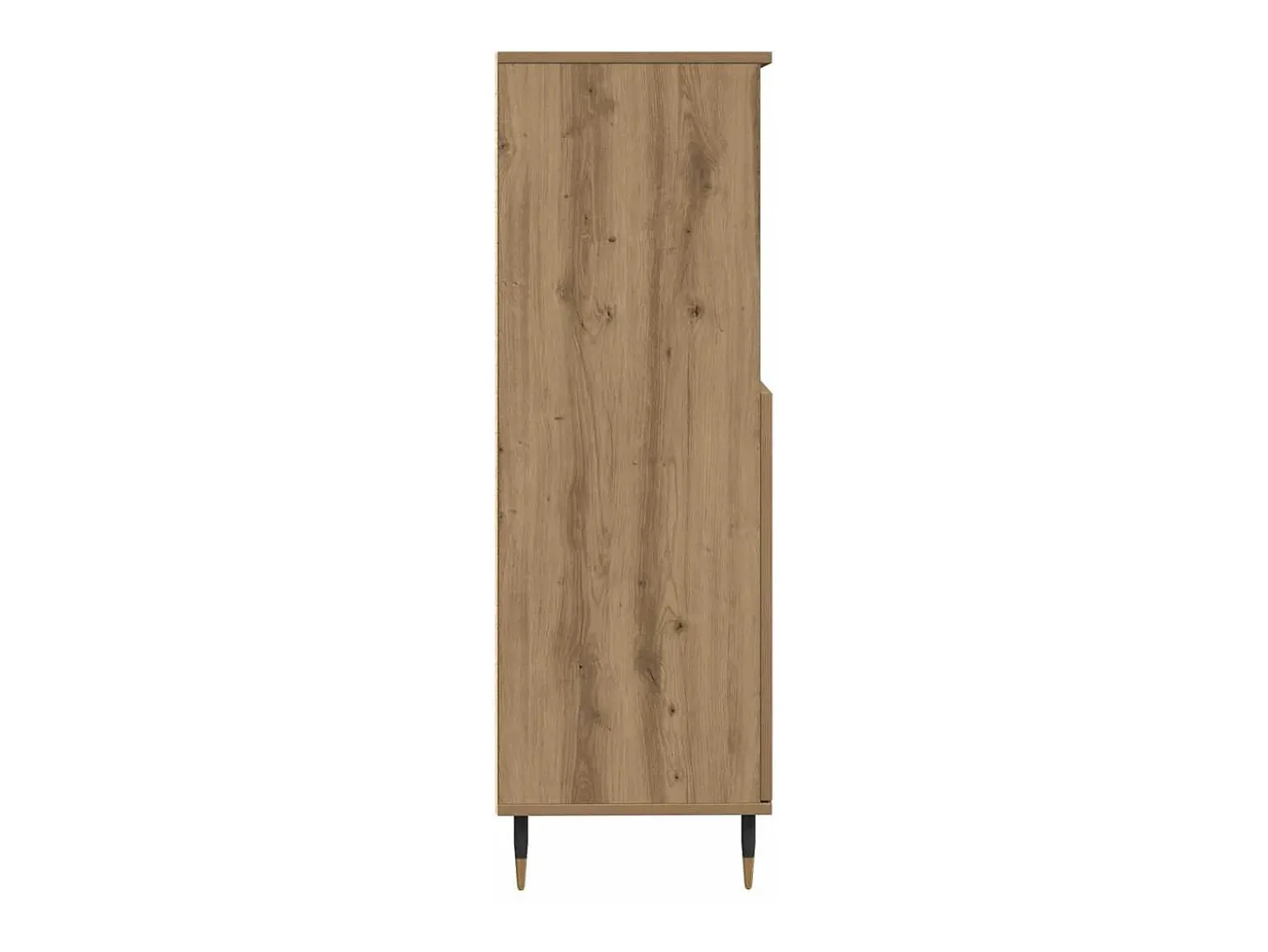 Aparador alto roble craft 60x36x110 cm madera de ingeniería