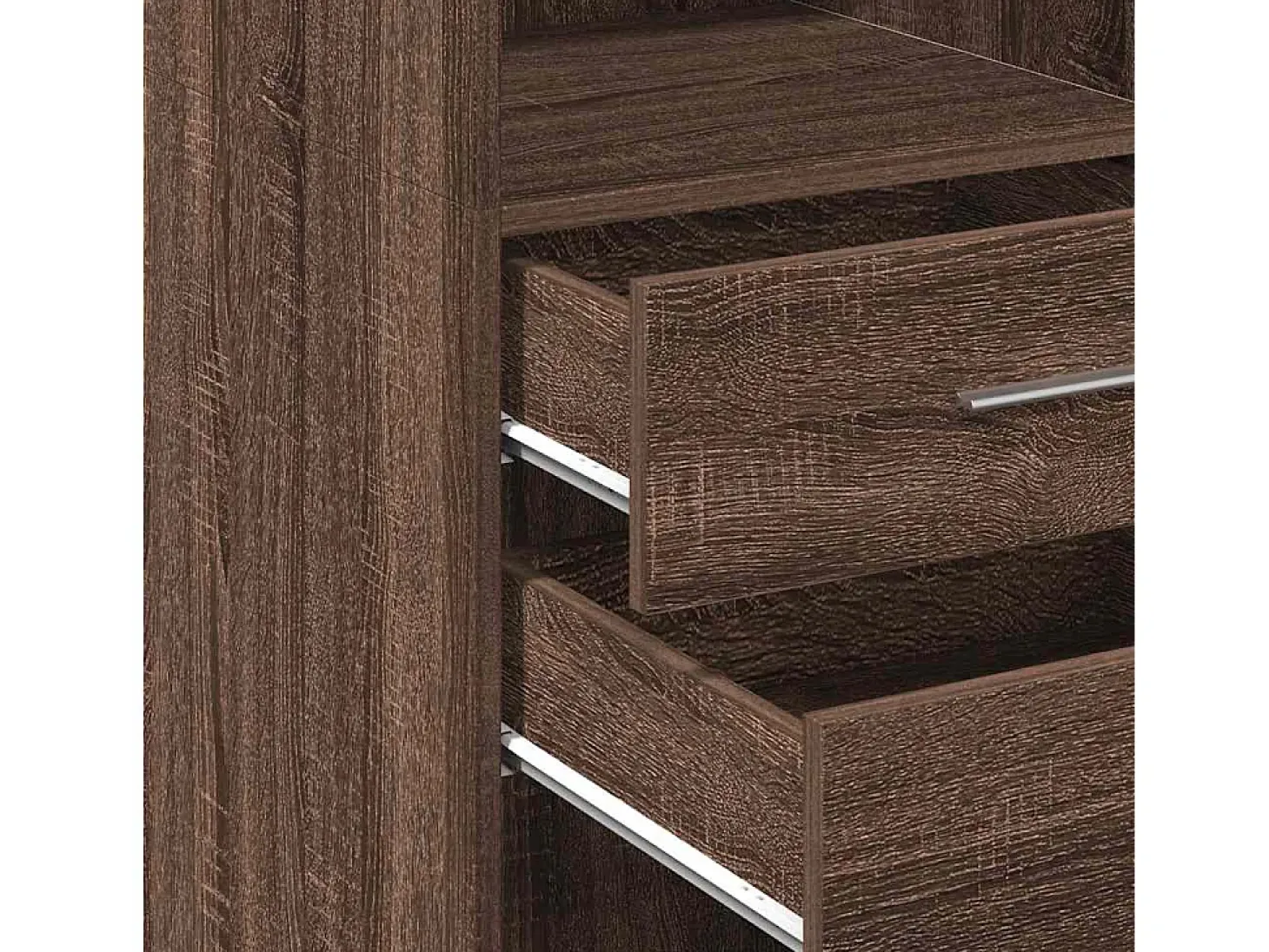 Aparador alto roble marrón 30x42,5x124 cm madera de ingeniería
