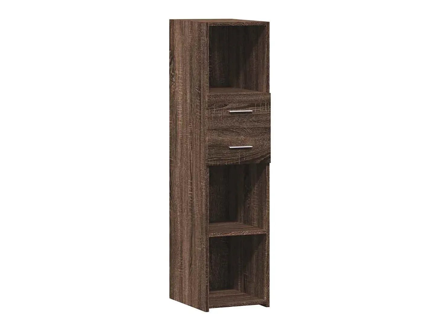 Aparador alto roble marrón 30x42,5x124 cm madera de ingeniería