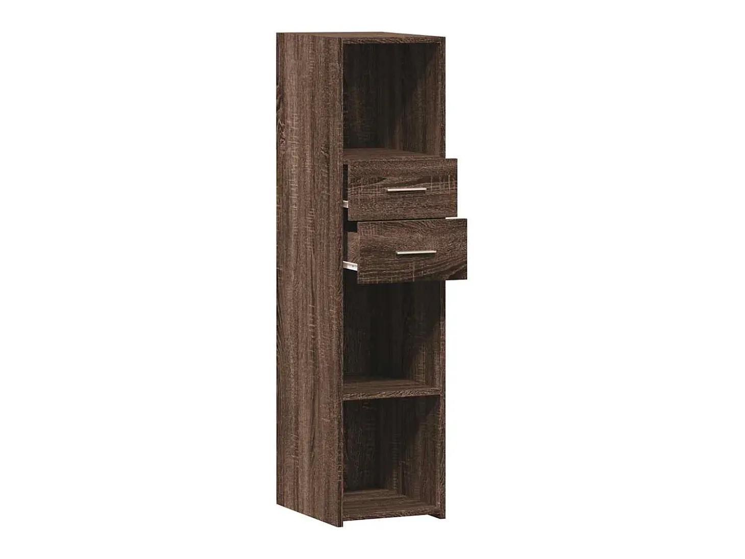 Aparador alto roble marrón 30x42,5x124 cm madera de ingeniería