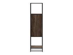 Aparador alto roble marrón 35,5x35x139 cm madera contrachapada metal