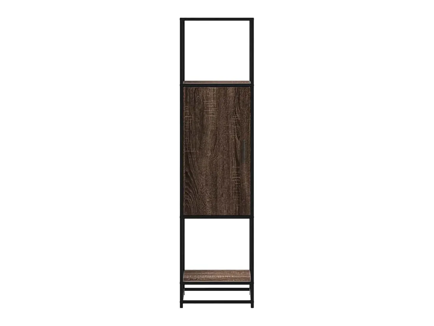 Aparador alto roble marrón 35,5x35x139 cm madera contrachapada metal