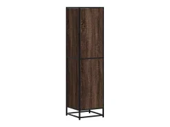 Aparador alto roble marrón 35,5x35x139 cm madera contrachapada metal