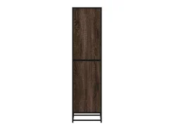 Aparador alto roble marrón 35,5x35x139 cm madera contrachapada metal