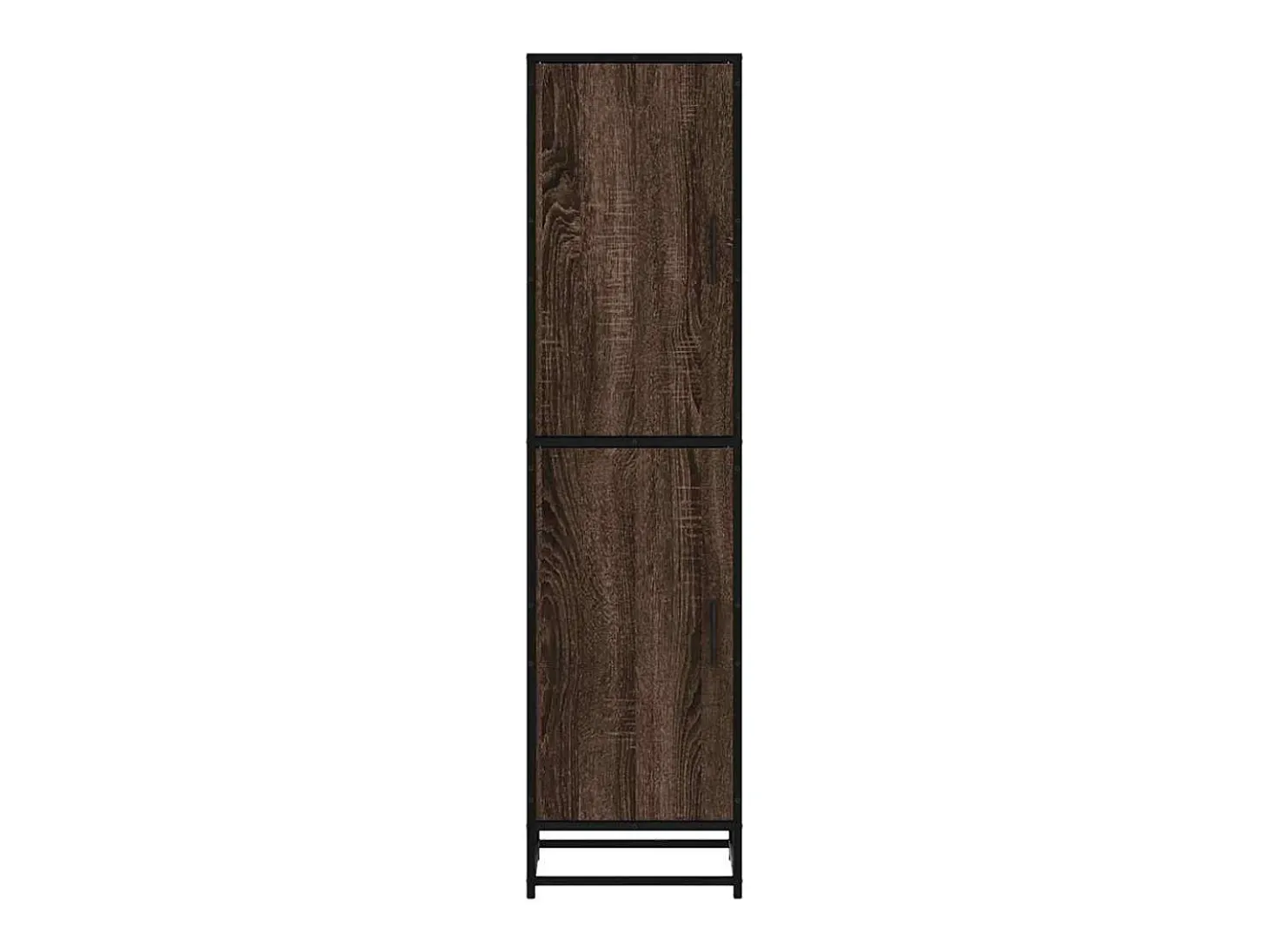 Aparador alto roble marrón 35,5x35x139 cm madera contrachapada metal