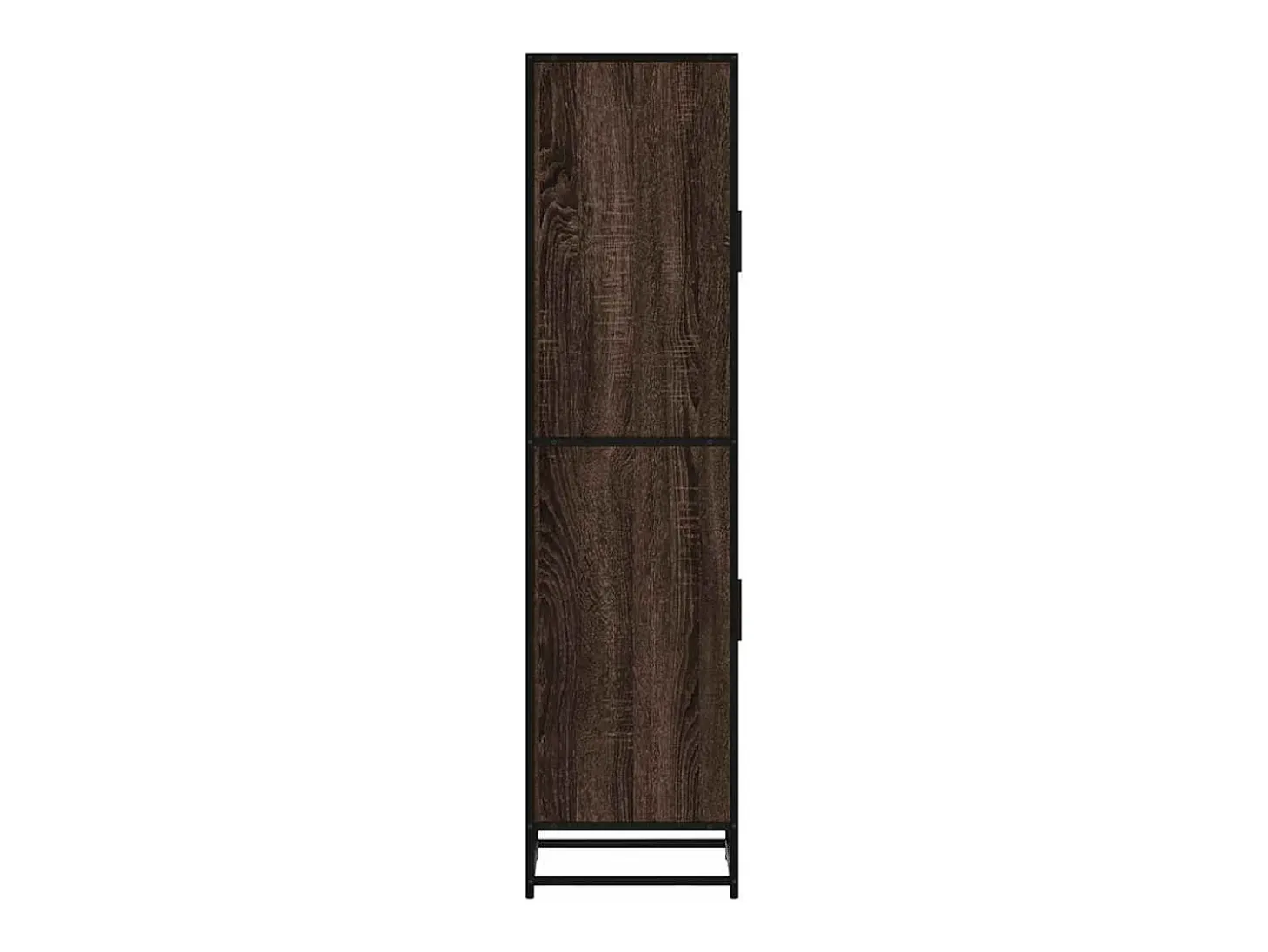 Aparador alto roble marrón 35,5x35x139 cm madera contrachapada metal
