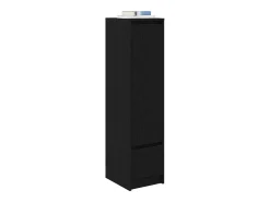 Aparador alto roble negro 29,5x34x119,5 cm madera de ingeniería